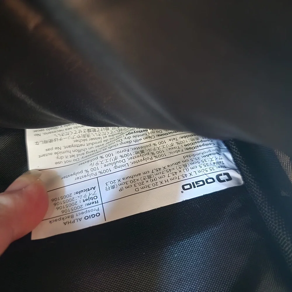 OGIO Alpha Prospect Black Commuter Backpack Padded Laptop Sleeve Multi Pocket